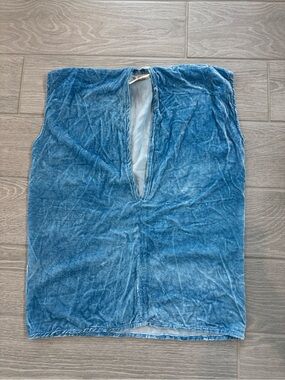 MBS MIRANDA BENNETT STUDIO Everyday Top Crushed Velvet Blue Size XL VGUC